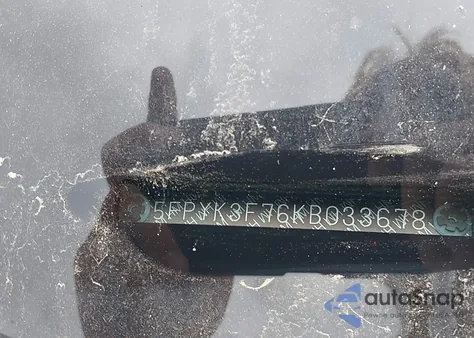 2019 Honda Ridgeline Rtl-E z USA, uszkodzony, nr VIN 5FPYK3F76KB033678